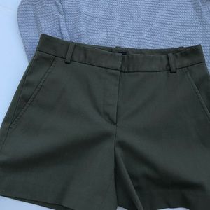 Theory Dark Green Shorts